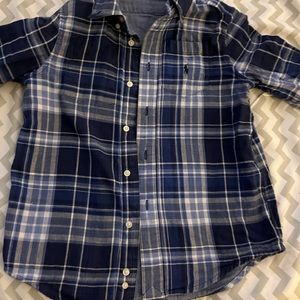 Button down shirt for boys plaid